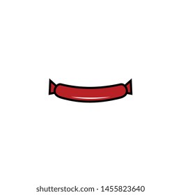 sausage logo design vector, icon food, cheese