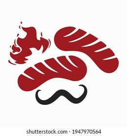 Sausage Logo Design Vector Template