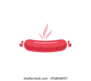 Sausage logo hot dog fast food vector 