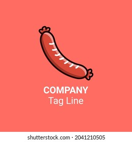 Sausage, Logo and Icon Design Template Vector, Emblem, Design Concept
