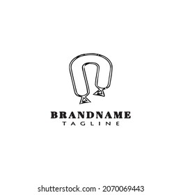 Logo-Design-Vorlage für Würstchen Schwarz, moderne einzelne Vektorgrafik