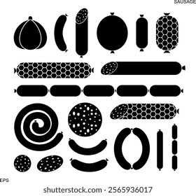 Sausage logo. Isolated sausage on white background