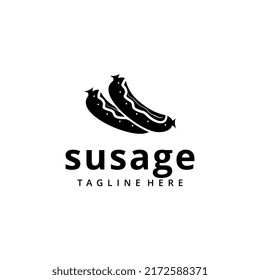Wurstlogo Vektorgrafik einzeln auf Hintergrund