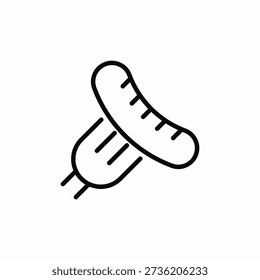 sausage meal icon sign vector