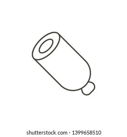 Sausage, meal vector icon. Simple element illustration from food concept. Sausage, meal vector icon. Drink concept vector illustration. on white background