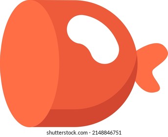 Sausage meat, illustration, vector on a white background.