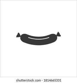 Sausage Meat Link Or Wiener Dog Flat Vector Icon