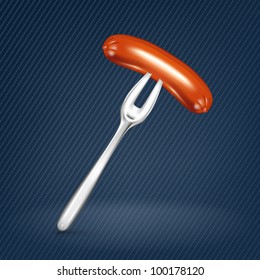 Sausage on the fork