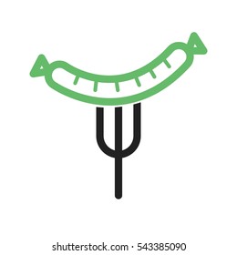 Sausage on Fork