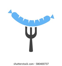 Sausage on Fork