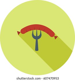 Sausage on Fork