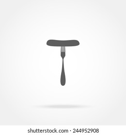 sausage on a fork icon 