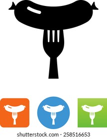 Sausage on a fork icon