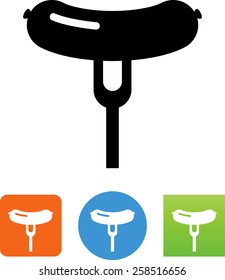 Sausage on a fork icon