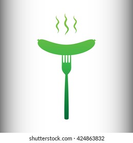 Sausage on fork Icon