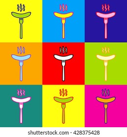 Sausage on fork Icon
