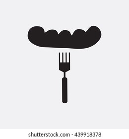 Sausage on fork Icon