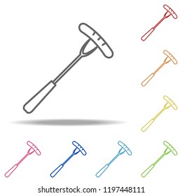 sausage on the fork icon. Elements of Camping in multi colored icons. Simple icon for websites, web design, mobile app, info graphics