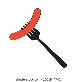sausage on fork icon image 