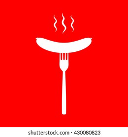 Sausage on fork sign