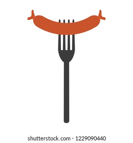 Sausage on fork symbol