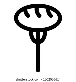 
Sausage Outline bold Vector Icon which can be easily modified or Edited
