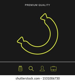 Sausage outline icon for web and mobile