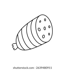 Sausage outline symbol. Fresh raw sausages. Vector illustration.