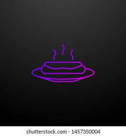 Sausage in a plate nolan icon. Elements of food and drink set. Simple icon for websites, web design, mobile app, info graphics