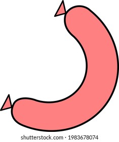 sausage ring vector icon bratwurst