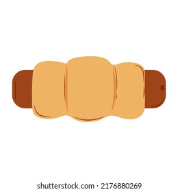 Sausage Roll Vector Flat Illustration. Cartoon Bakery Food.