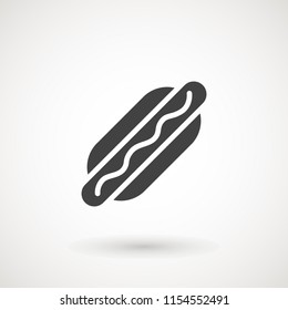 sausage sandwich icon. Hot dog icon in trendy flat style isolated on background. Hot dog icon page symbol for your web site design Logo, app, UI. Vector illustration