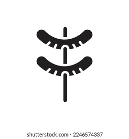 Wurstsaison gefüllt Symbol Vektorgrafik Illustration