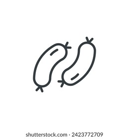 Sausage sausages meat food icon, vector illustration