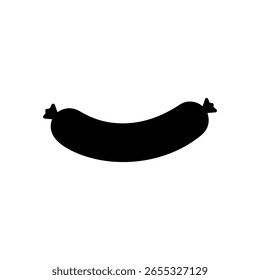 Wurst Silhouette Vektor flache Illustration Design.