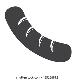 Sausage. Simple icon. Vector Image.