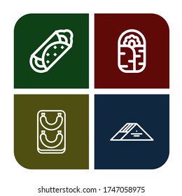 sausage simple icons set. Contains such icons as Burrito, Sausage, Sandwich, can be used for web, mobile and logo
