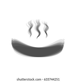 Sausage simple sign. Vector. Gray icon shaked at white background.