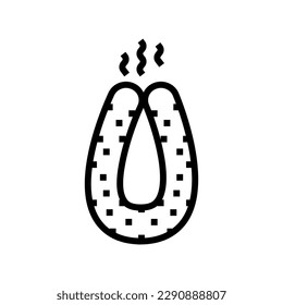 sausage smoked line icon vector. sausage smoked sign. isolated contour symbol black illustration