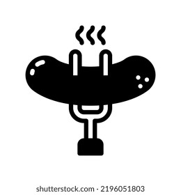 sausage solid style icon. vector illustration for graphic design, website, app. EPS 10