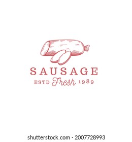 sausage store food vintage logo