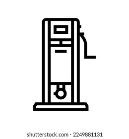 sausage stuffer line icon vector. sausage stuffer sign. isolated contour symbol black illustration