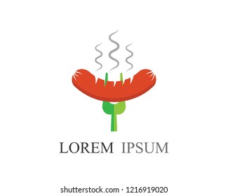 Sausage symbol illustration