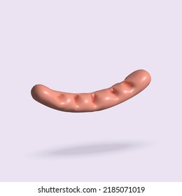sausage vector 3d illustration. sausage 3d icon