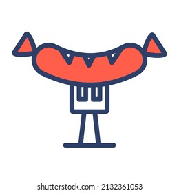 sausage vector colored Line Icon. Simple Creative vector Line Icon