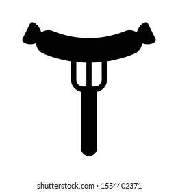 sausage vector glyph flat icon