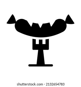 sausage vector glyph Icon. Simple Creative vector Line Icon