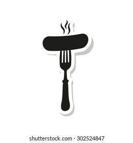 Sausage - vector icon