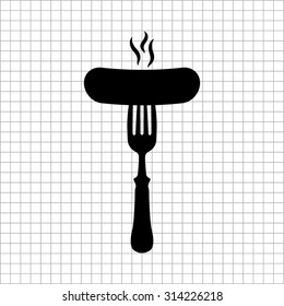 Sausage  - vector icon