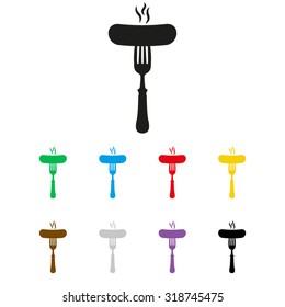 Sausage  - vector icon